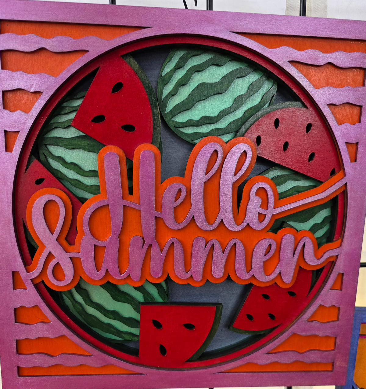 Hello summer watermelon mandala