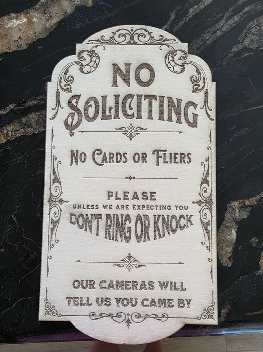 No soliciting sign