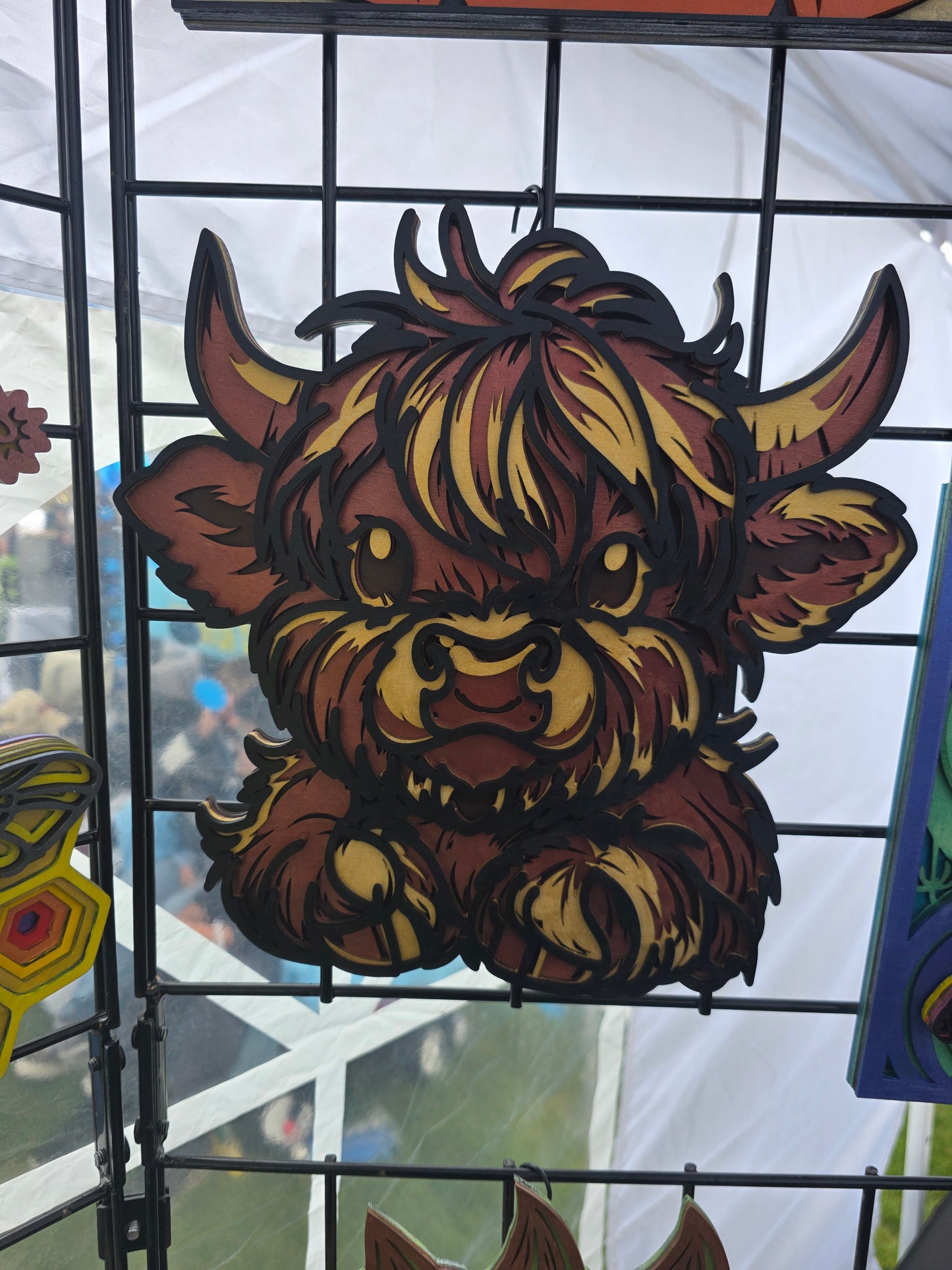 Highland cow baby mandala
