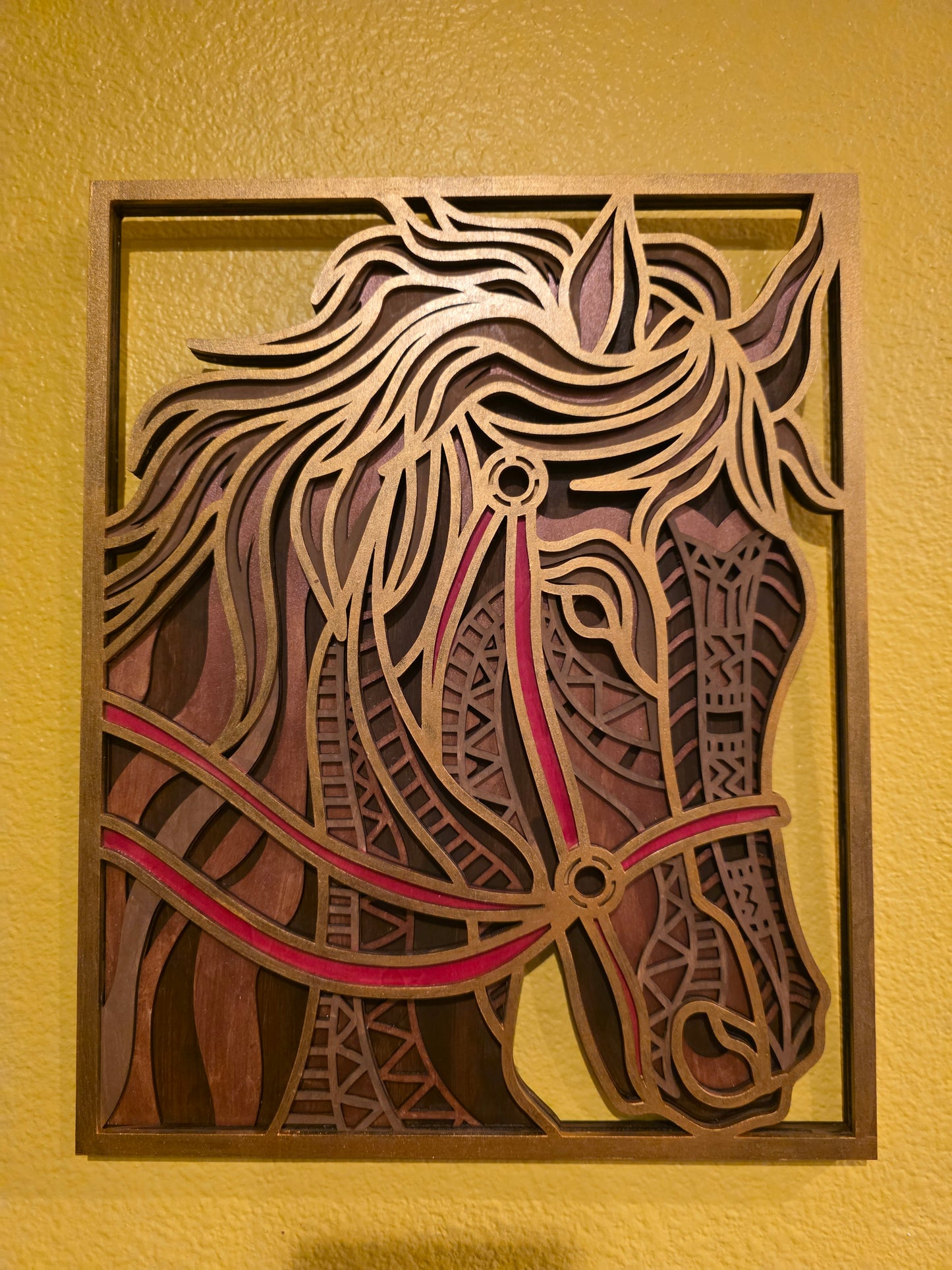 Large 4 layer horse mandala
