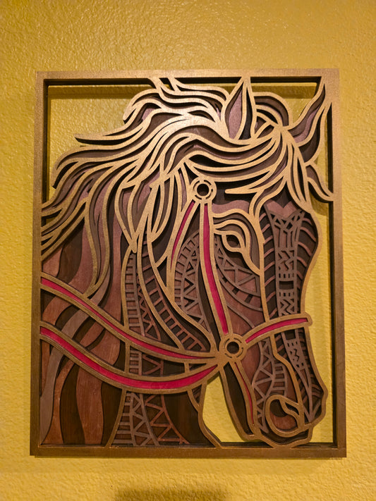 Large 4 layer horse mandala