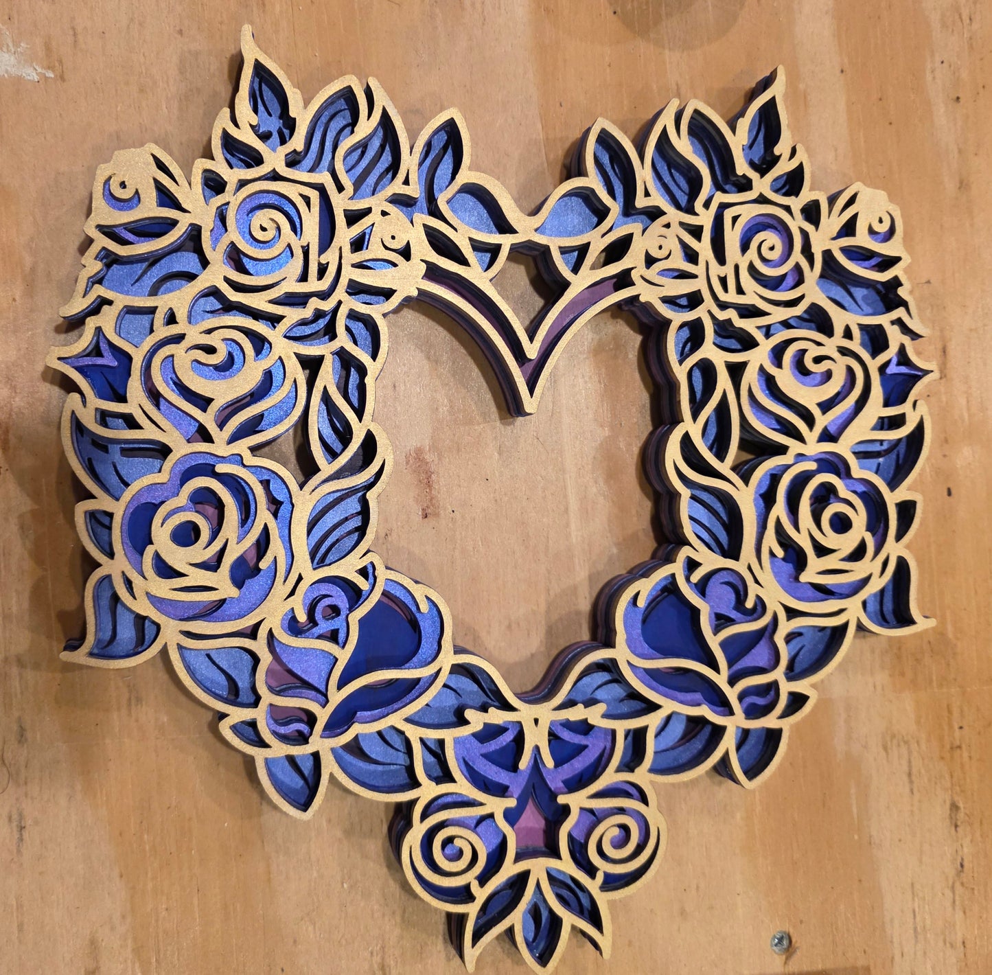 Open floral heart mandala